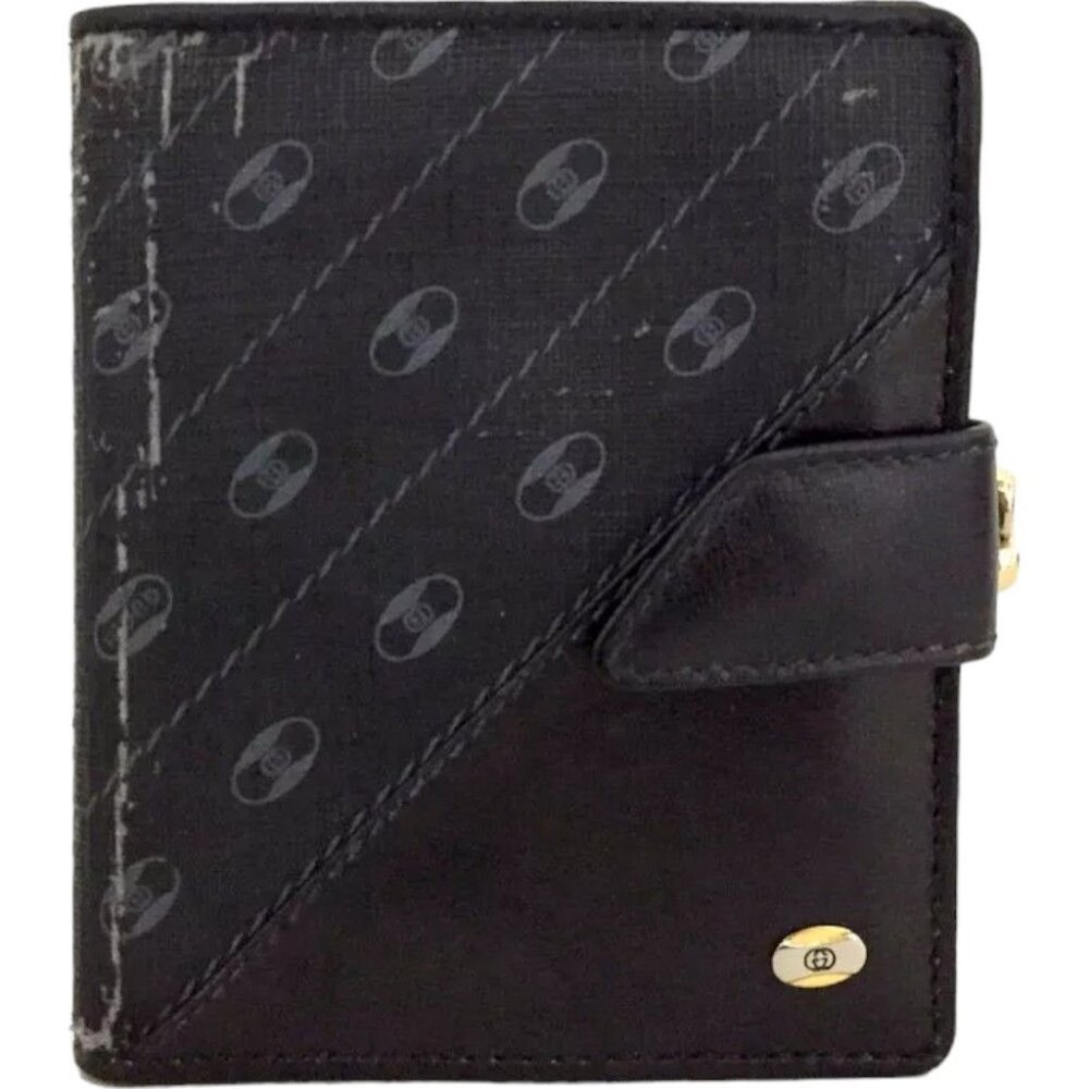 790152AD Gucci Wallet Bifold Black PVC